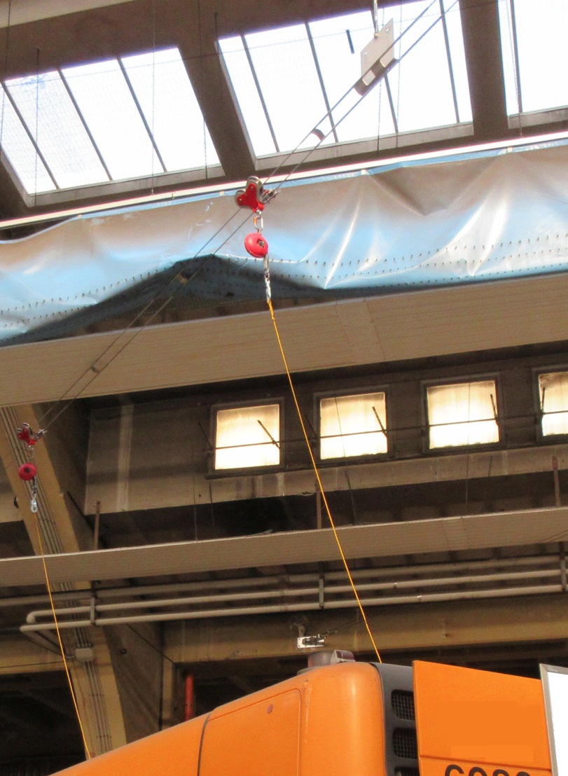 ligne de vie pour hangar d'entretien
